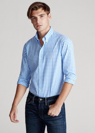 Camisa Polo Ralph Lauren Gingham Poplin Homem 83592-XGME